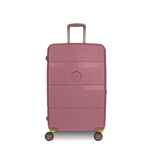 Dark Pink Medium Checked in Luggage - BG Berlin
